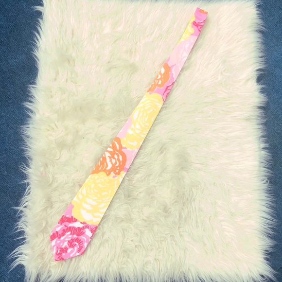 Lilly Pulitzer Pink Floral Men’s Neck Tie *SOLD* - Picture 2 of 7